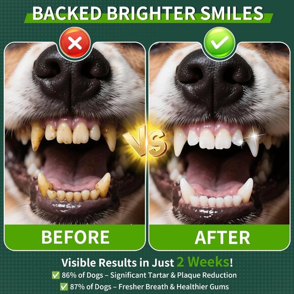 Dog Dental Powder, Dog Teeth Cleaning Powder with Natural Herbal Blend 5.3Oz - Picture 7 of 7